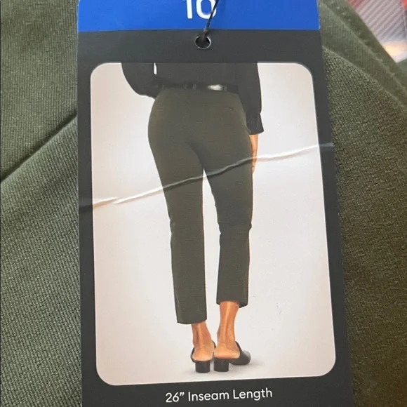 Banana Republic Forest Green Straight Cropped Pants - Picture 4 of 5